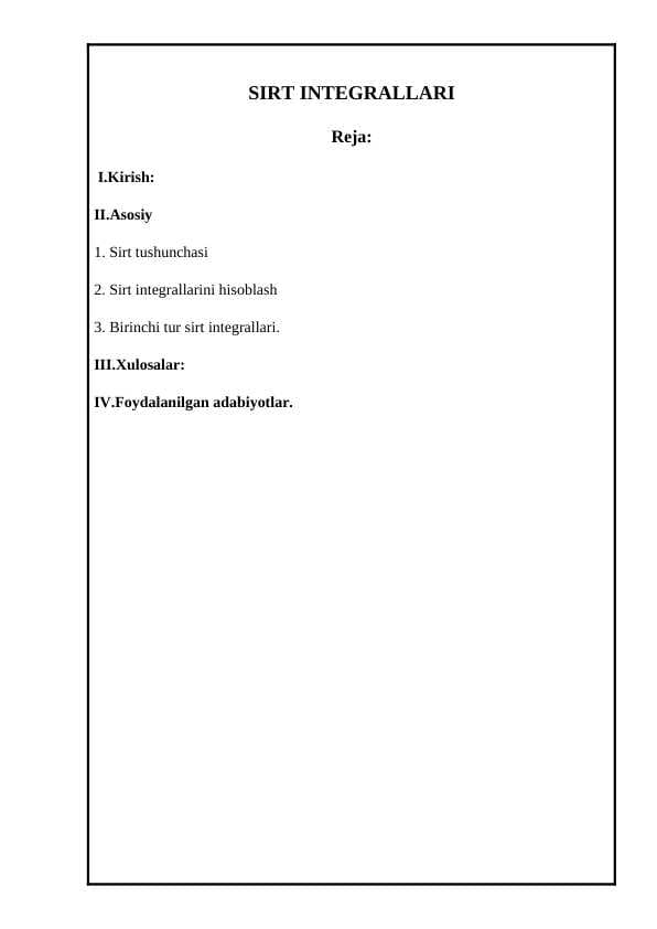 Sirt integrallari