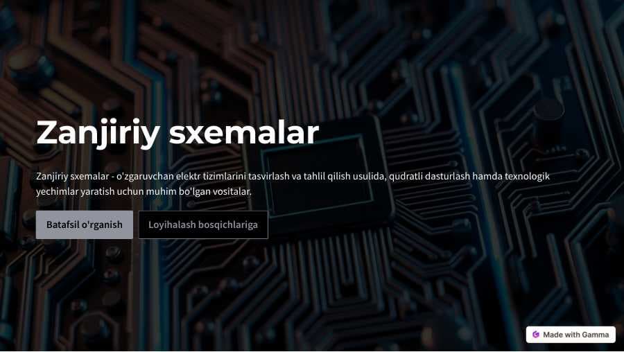 Zanjiriy Sxemalar