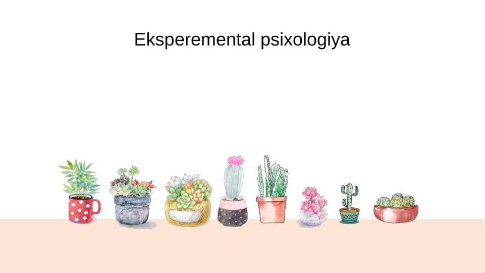 Eksperemental psixologiya