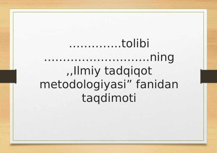 5-MAVZU: Ilmiy tadqiqotda sinergetika muammosi.