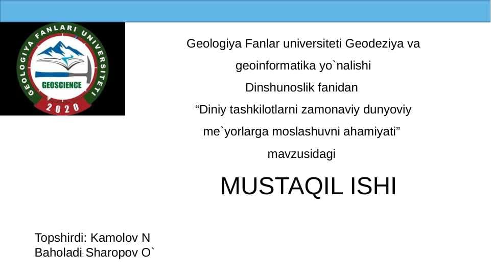 Diniy tashkilotlarni zamonaviy dunyoviy me`yorlarga moslashuvni ahamiyati