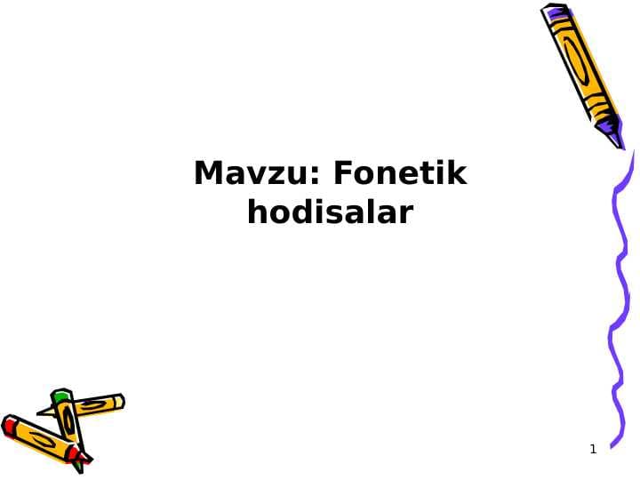Fonetik hodisalar