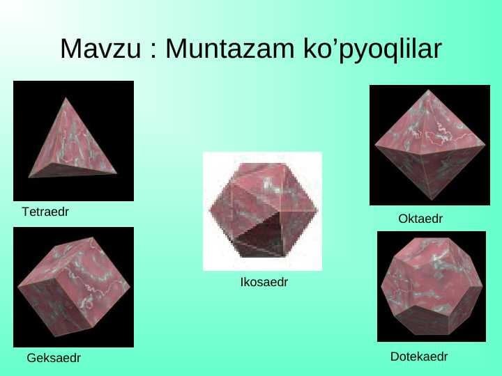 Muntazam ko’pyoqlilar