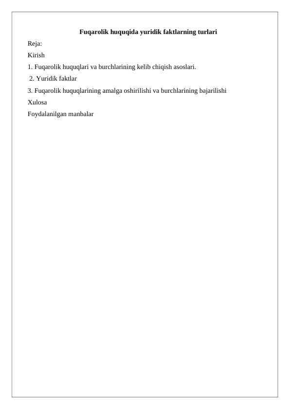 Fuqarolik huquqida yuridik faktlarning turlari 24