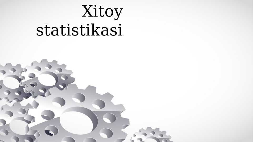 Xitoy statistikasi