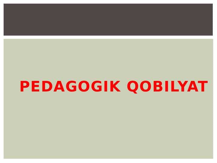 Pedagogik qobilyat