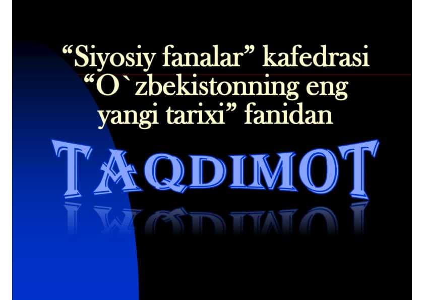 O'zbekiston Respublikasida ta'lim sohasida amalga oshirilgan islohotlar