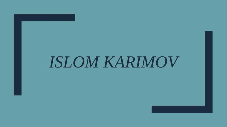 Islom Karimov