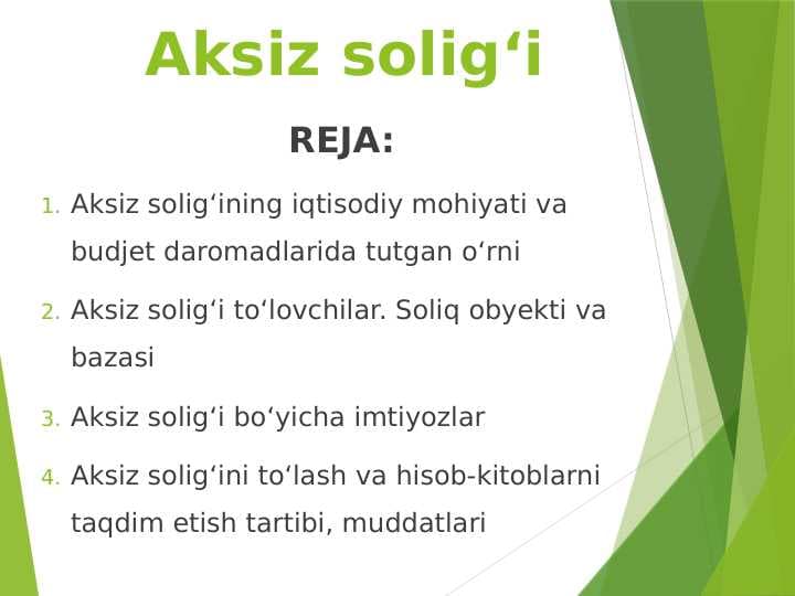 Aksiz solig‘i