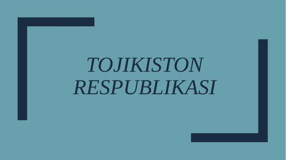 Tojikiston Respublikasi