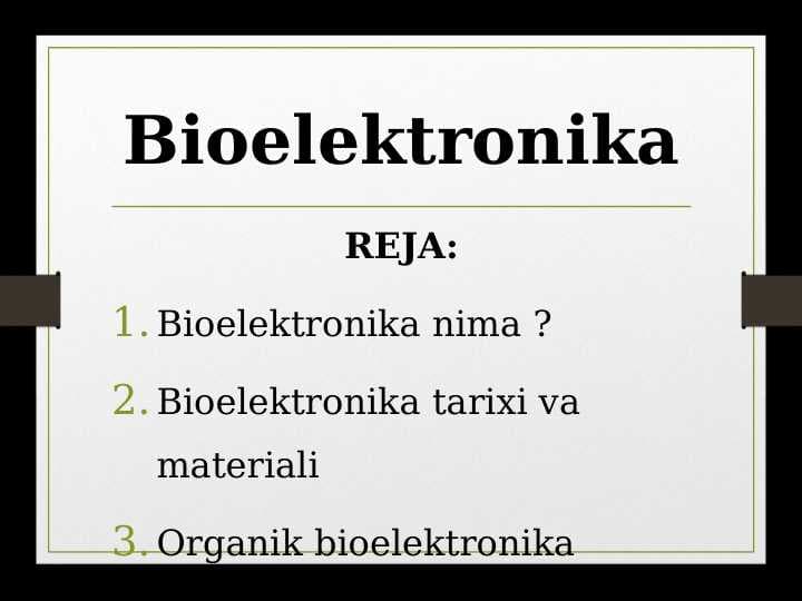 Bioelektronika