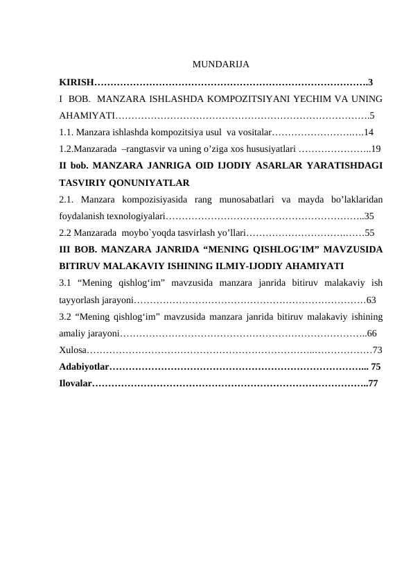 BMI Mening qishlog`im
