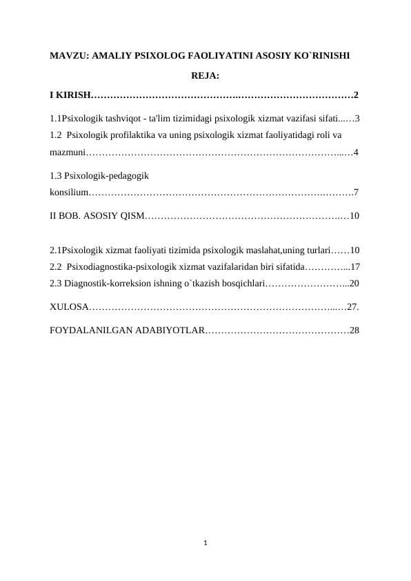AMALIY PSIXOLOG FAOLIYATINI ASOSIY KO`RINISHI.docx