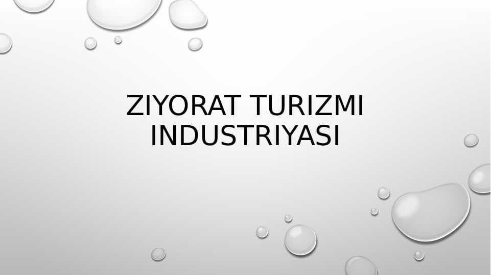 ZIYORAT TURIZM INDUSTRIYASI