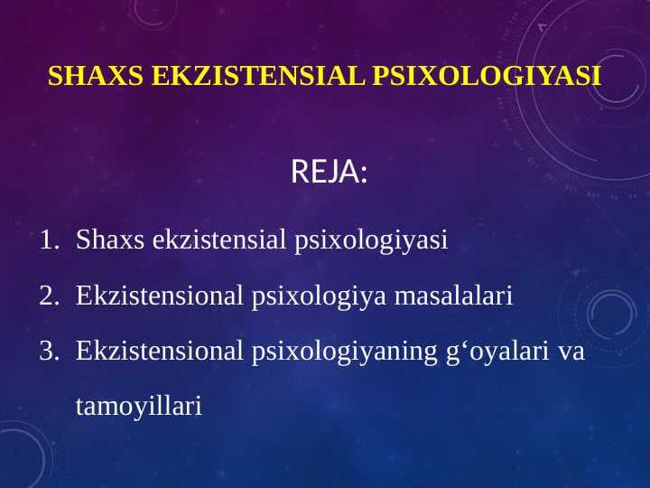 Shaxs ekzistensial psixologiyasi