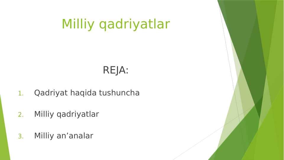 Milliy qadriyatlar