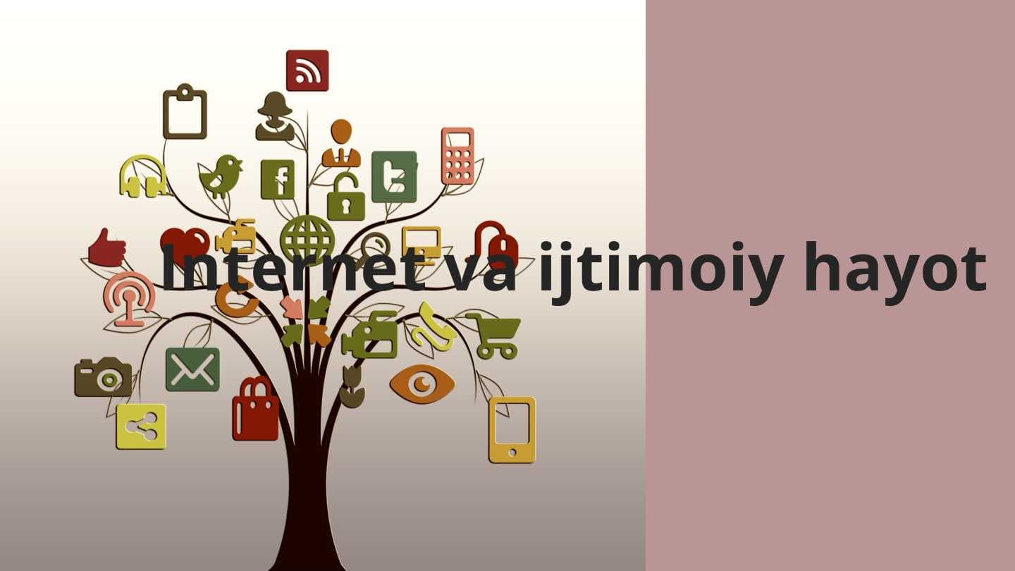 Internet va ijtimoiy hayot(taqdimot)