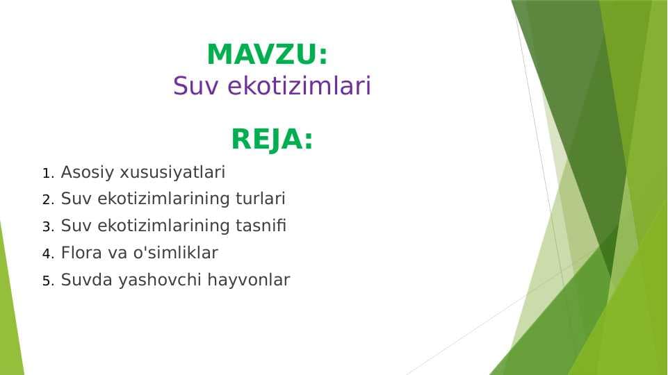 Suv ekotizimlari