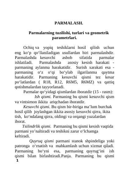Parmalash