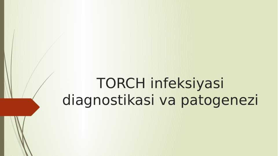 TORCH infeksiyasi diagnostikasi va patogenezi