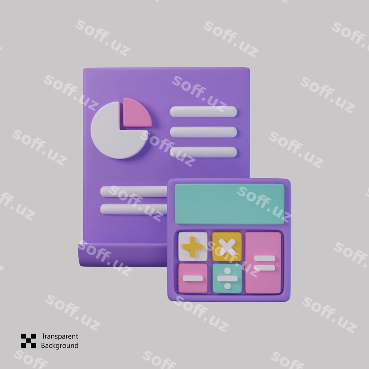 Moliyalik hisob 3d render ikon | Finance calculation 3d render icon