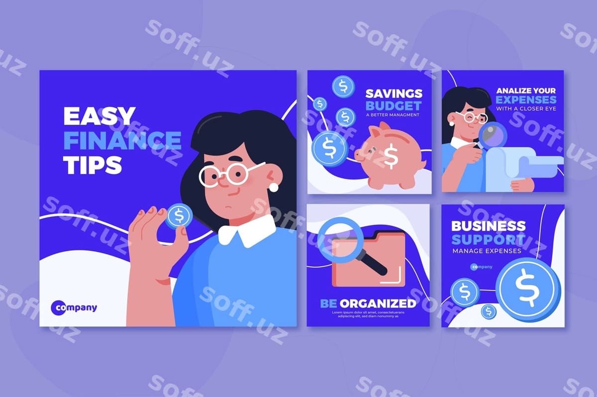 Moliya maslahatlari Instagram posti to'plami | Finance tips instagram post collection