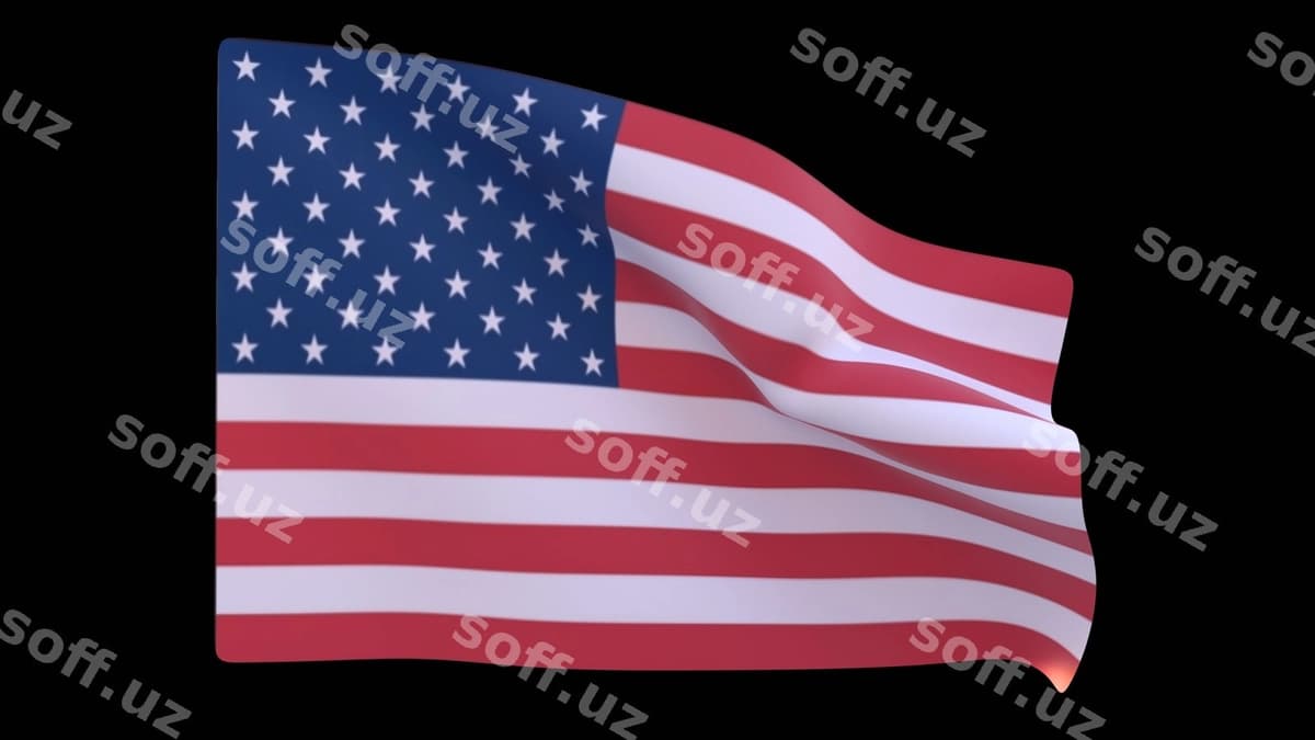 Bayroq shamolda qora fonda ko'tarilgan | Flag is flying wind with black background