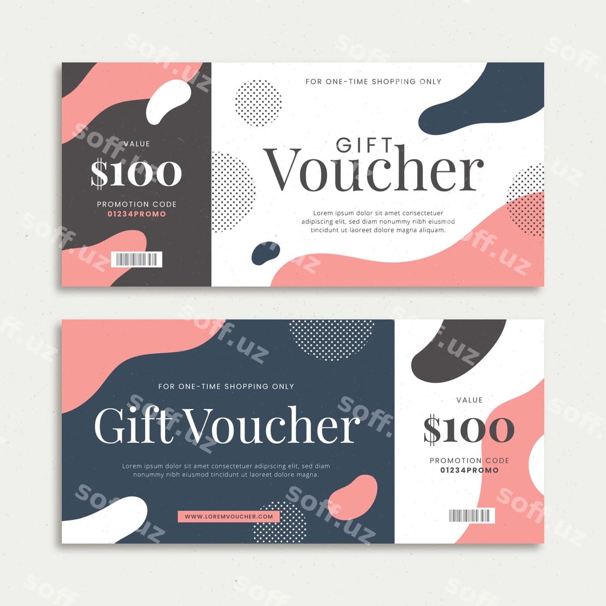 Tekis dizayn sovg'a kuponlari bannerlari | Flat design gift voucher banners