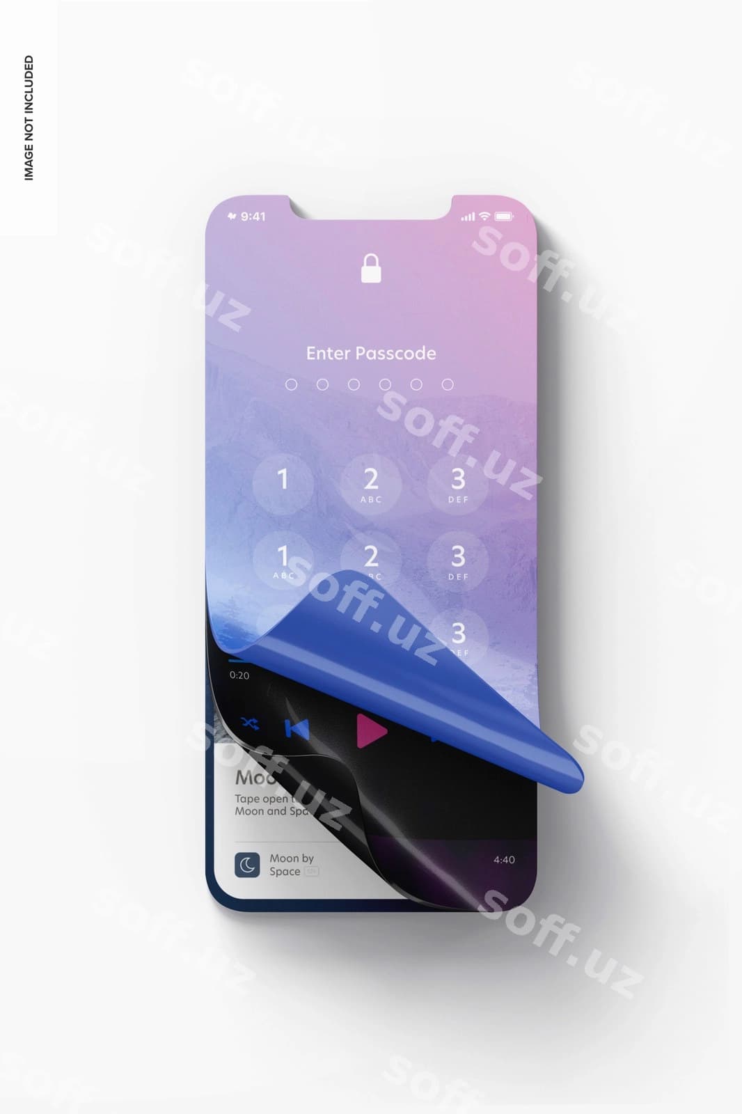 Moslashuvchan ilova ekrani foydalanuvchi interfeysi modeli qatlam qilingan | Flexible app screen ui mockup stacked