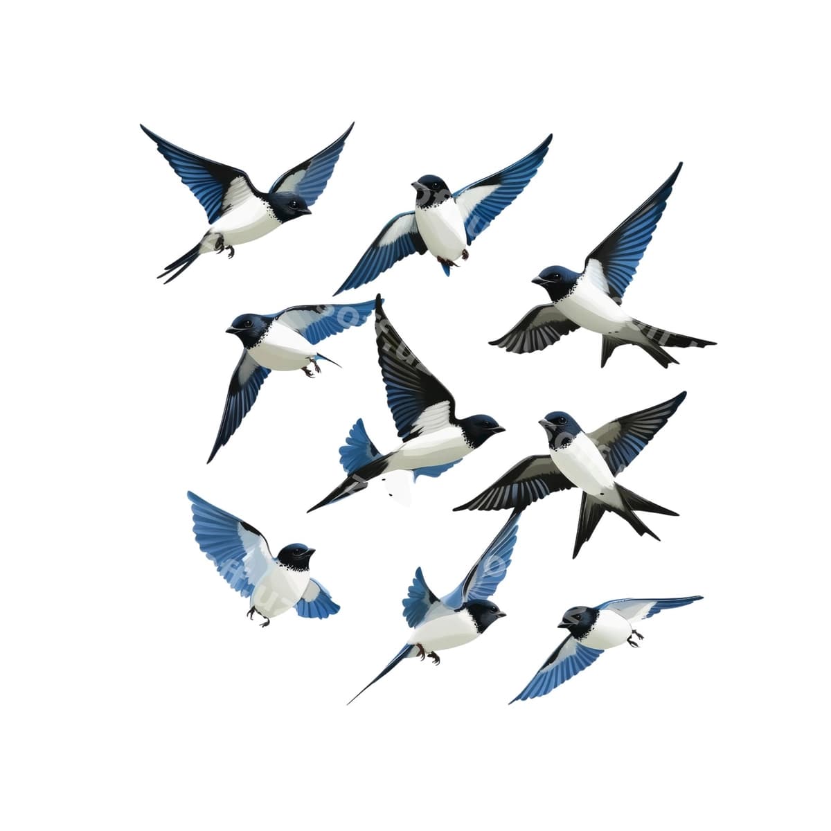 Qushlar guruhining parvozi | Flock birds flight