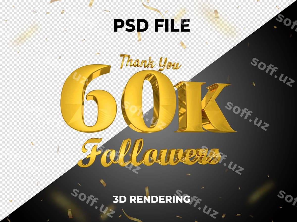 Follower oltin 3d rendering | Follower gold 3d rendering
