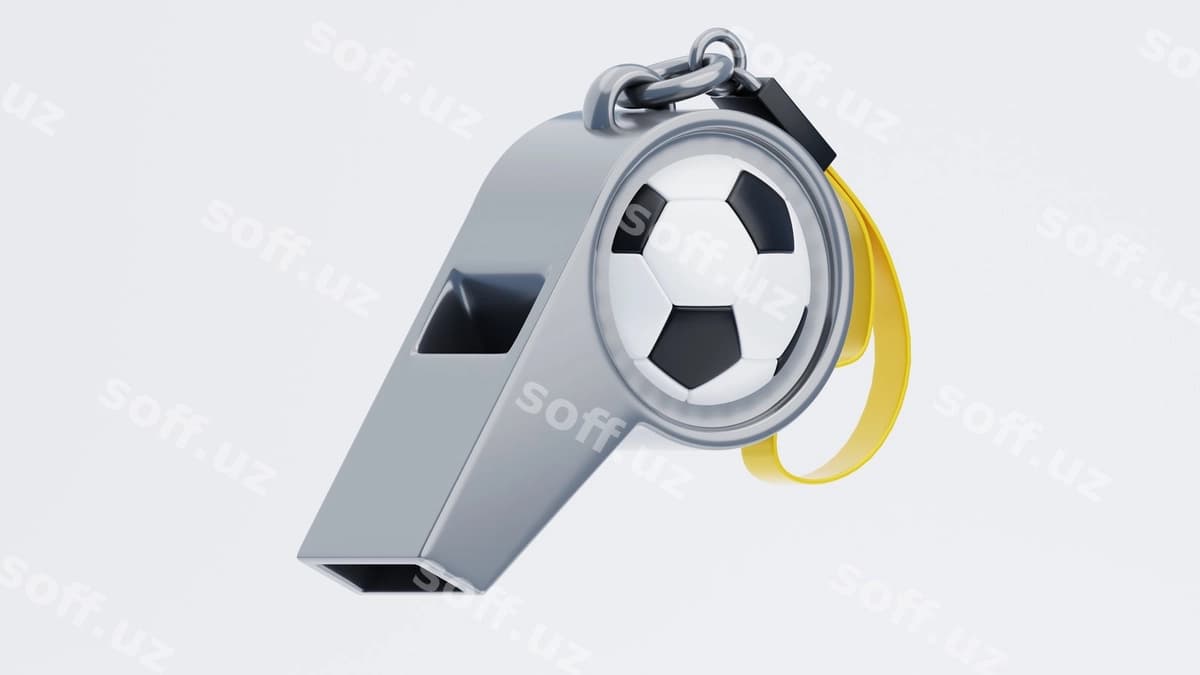Futbol svistoki 3d ikonka | Football whistle 3d icon
