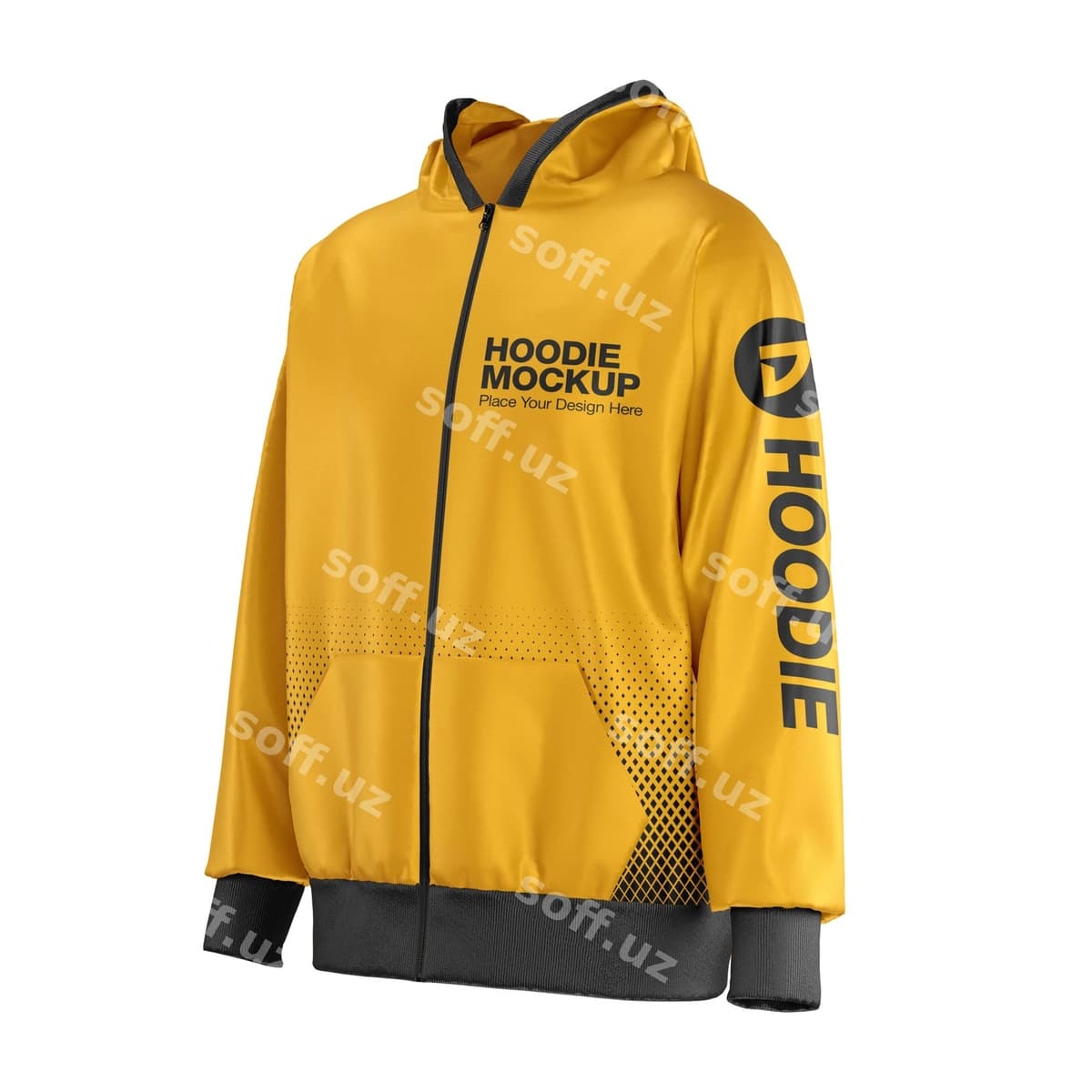 Oldingi ko'rinish hoodie namoya | Front view hoodie mockup