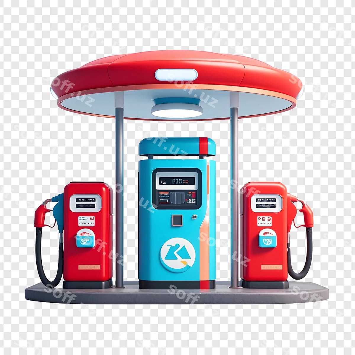 Gas it so'zi bilan yoqilg'i quyish shoxobchasi | Gas station with word gas it