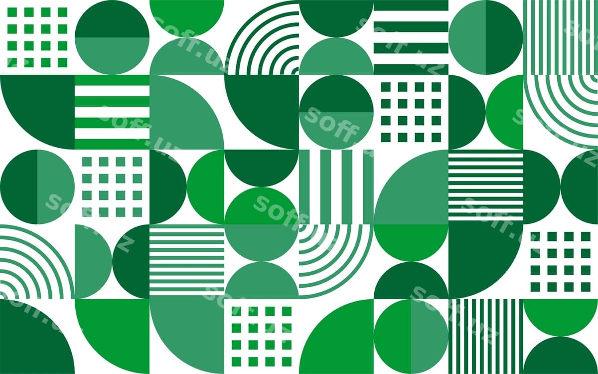 Geometrik yashil naqsh | Geometric green pattern