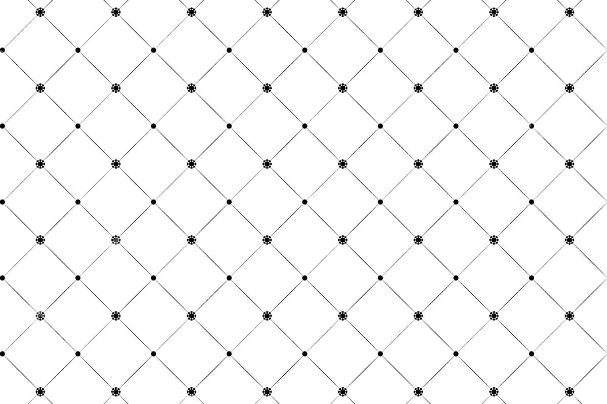 Geometrik panjara naqsh dizayni qora oq | Geometric grid pattern design black white