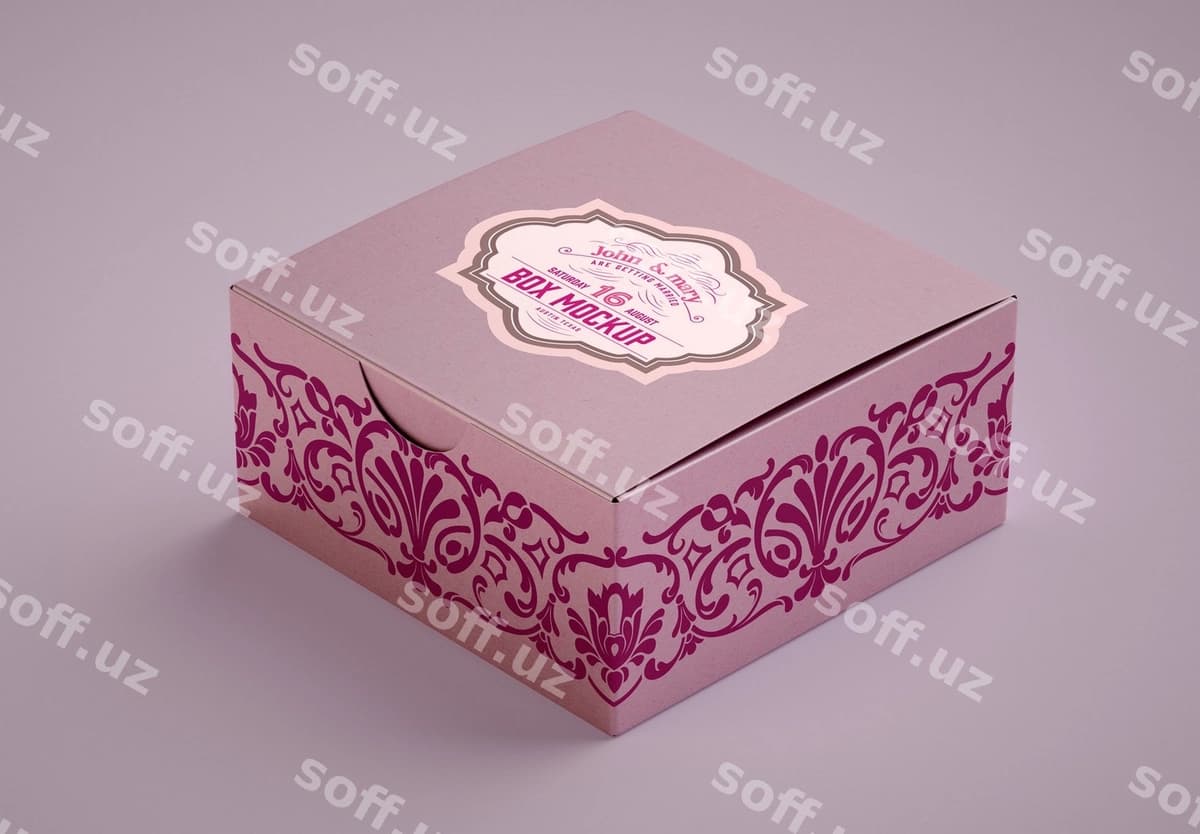 Sovg'a kraft quticha namunasi | Gift kraft box mockup