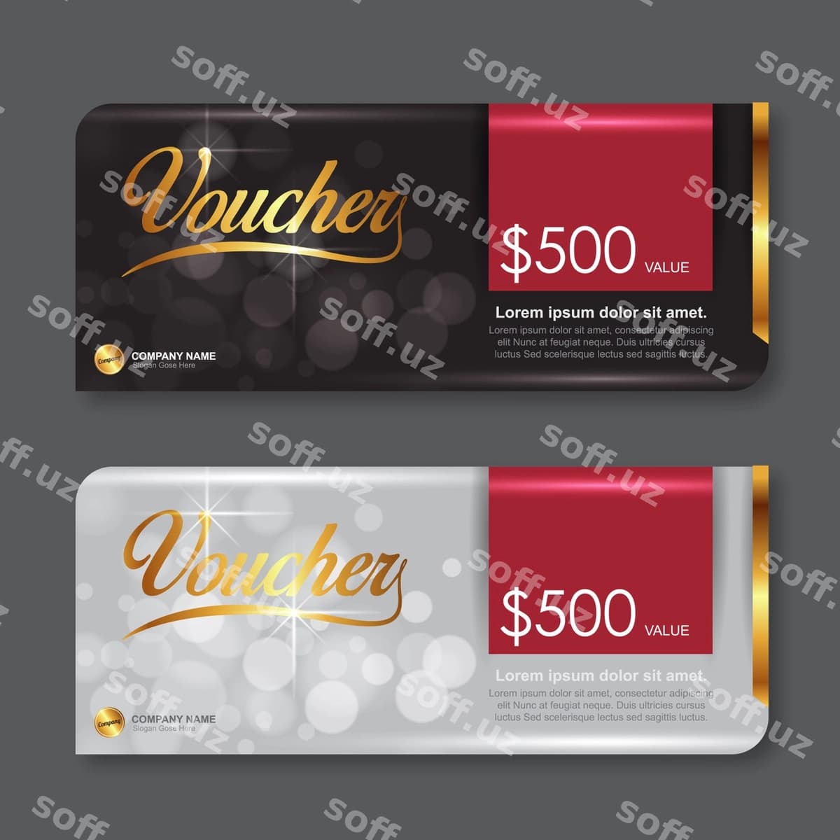 Sovg'a voucher chegirma shabloni | Gift voucher discount template