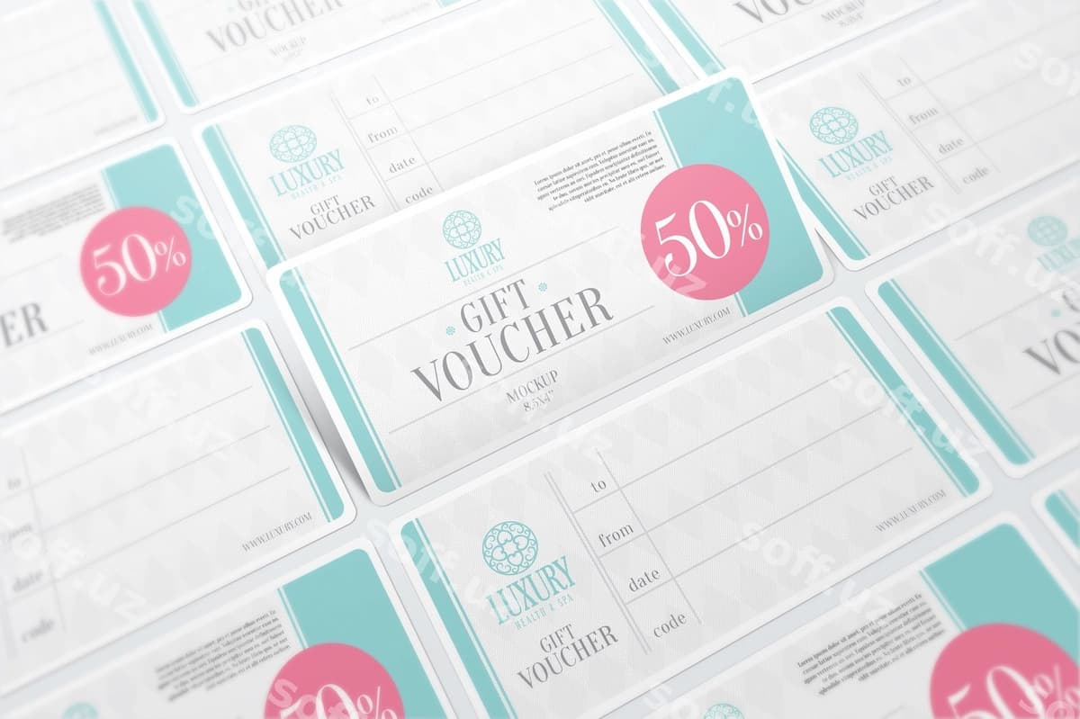 Sovuqlik tekshiruvi mockupi | Gift voucher mockup