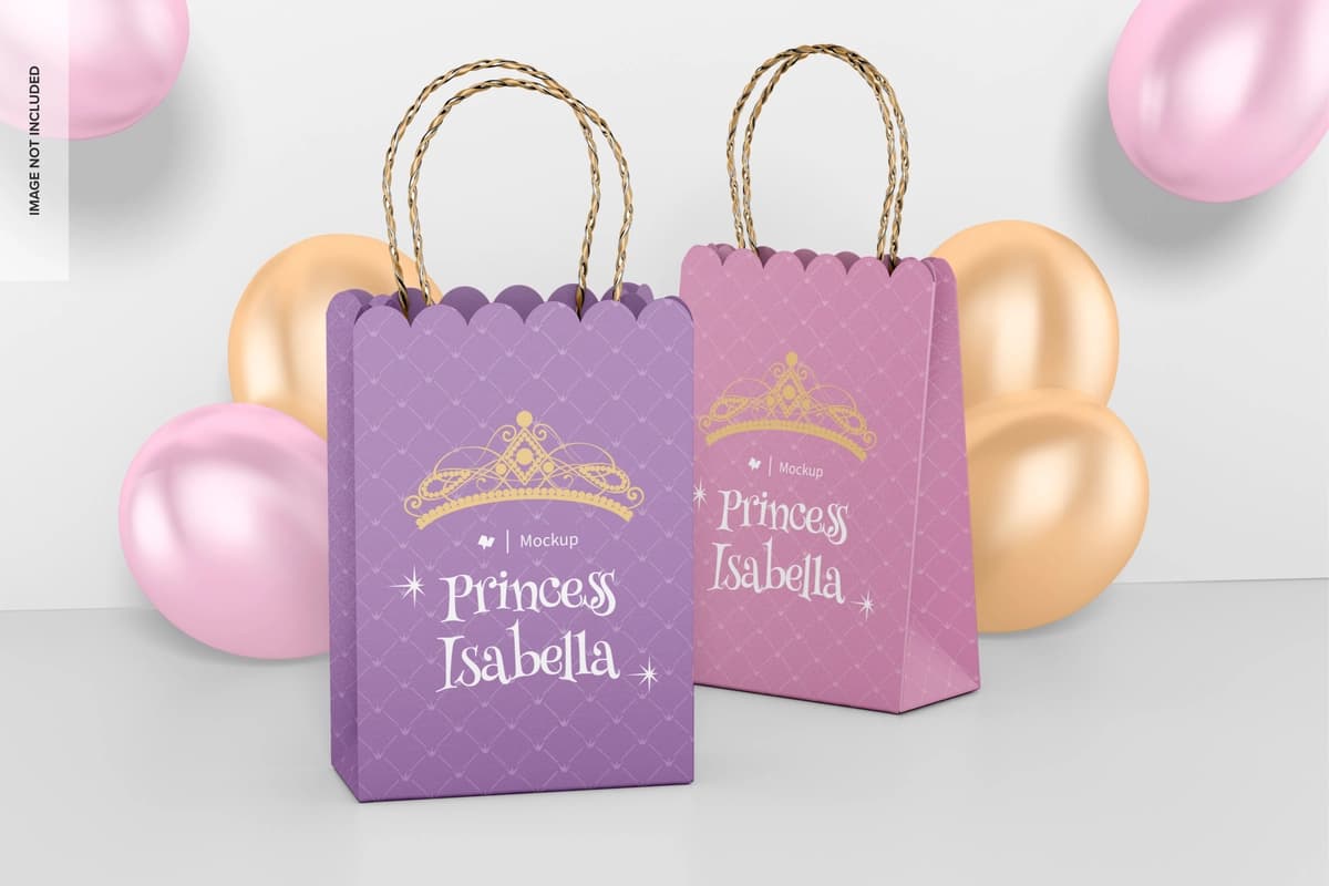 Sovg'a qog'oz sumkasi maketi | Gift paper bag mockup