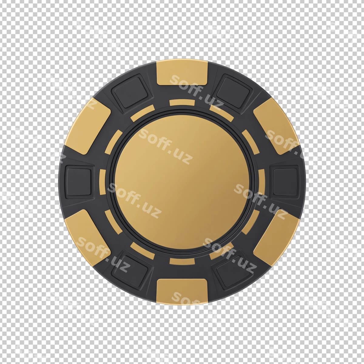 Oltin qora kazino poker chiptasi | Gold black casino poker chip
