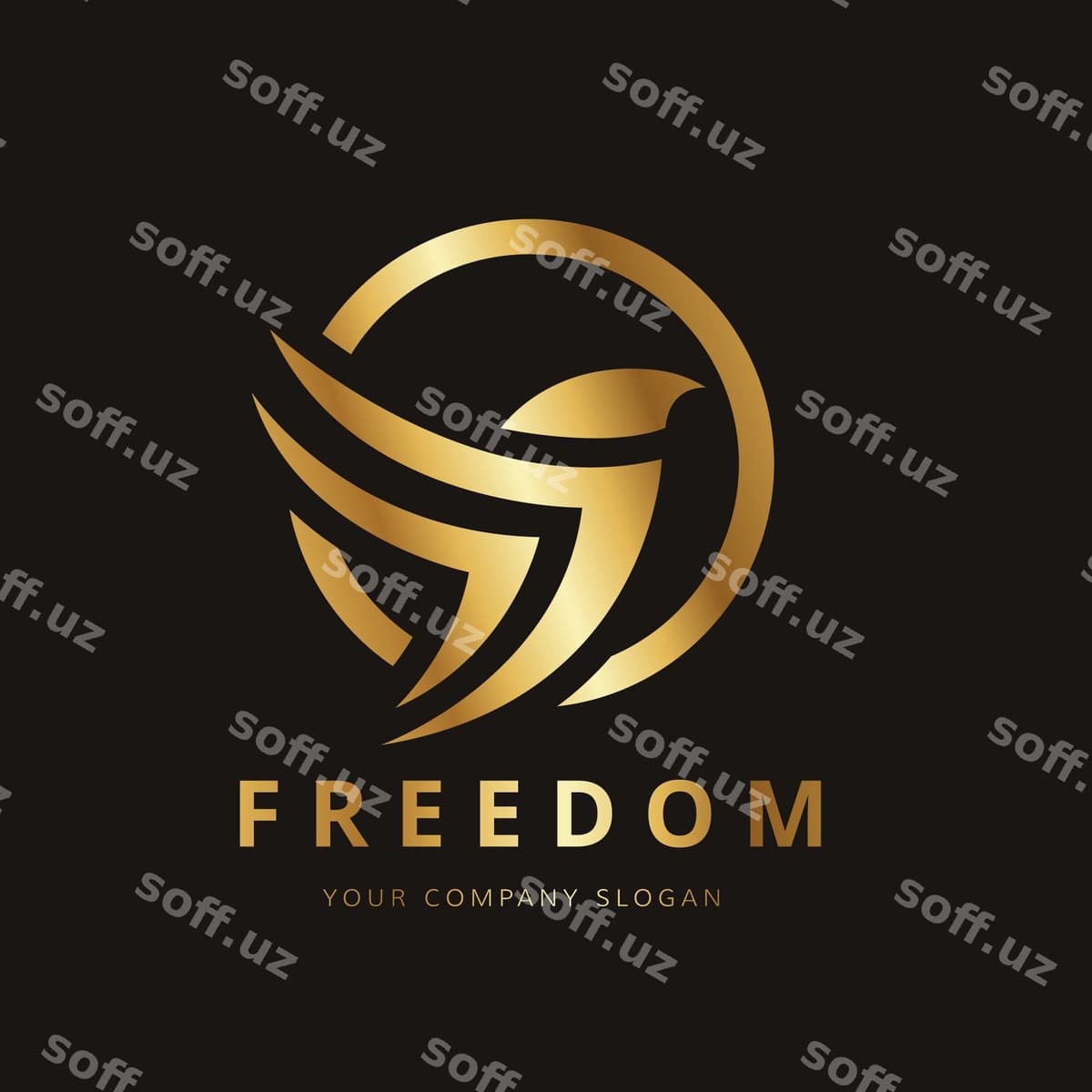 Oltin qush logotipi dizayni | Golden bird logo design