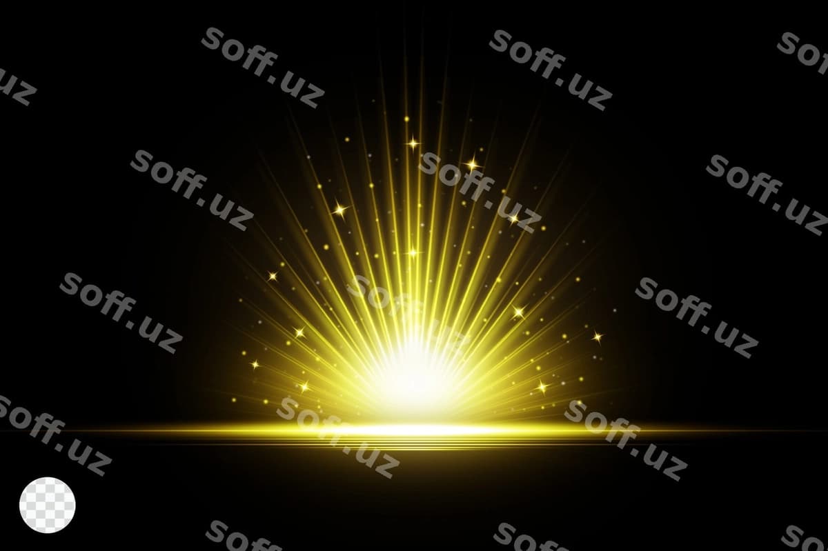 Oltin porlayotgan quyosh chiqishi yorug'lik effekti | Golden bursting sunrise light effect