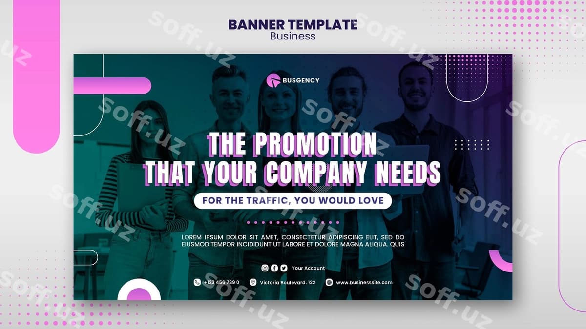 Gradientli biznes dizayn shabloni | Gradient business design template