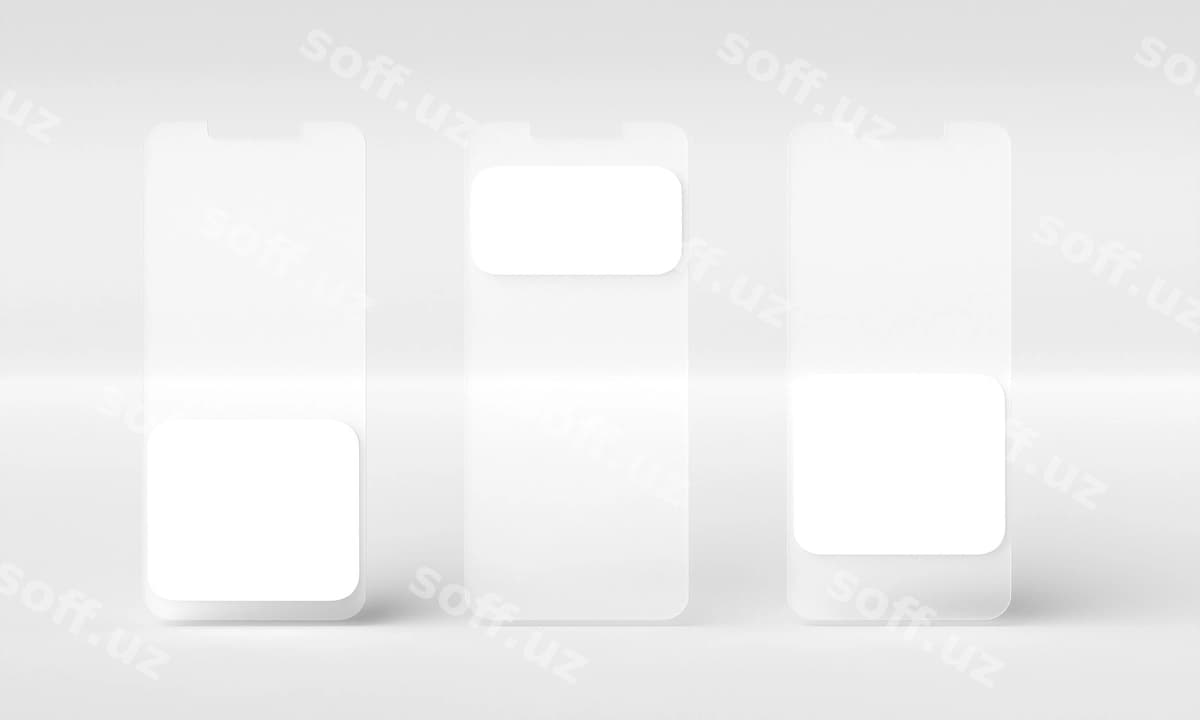 Gradient qurilma ekrani shisha effekti bilan | Gradient device screen with glass effect
