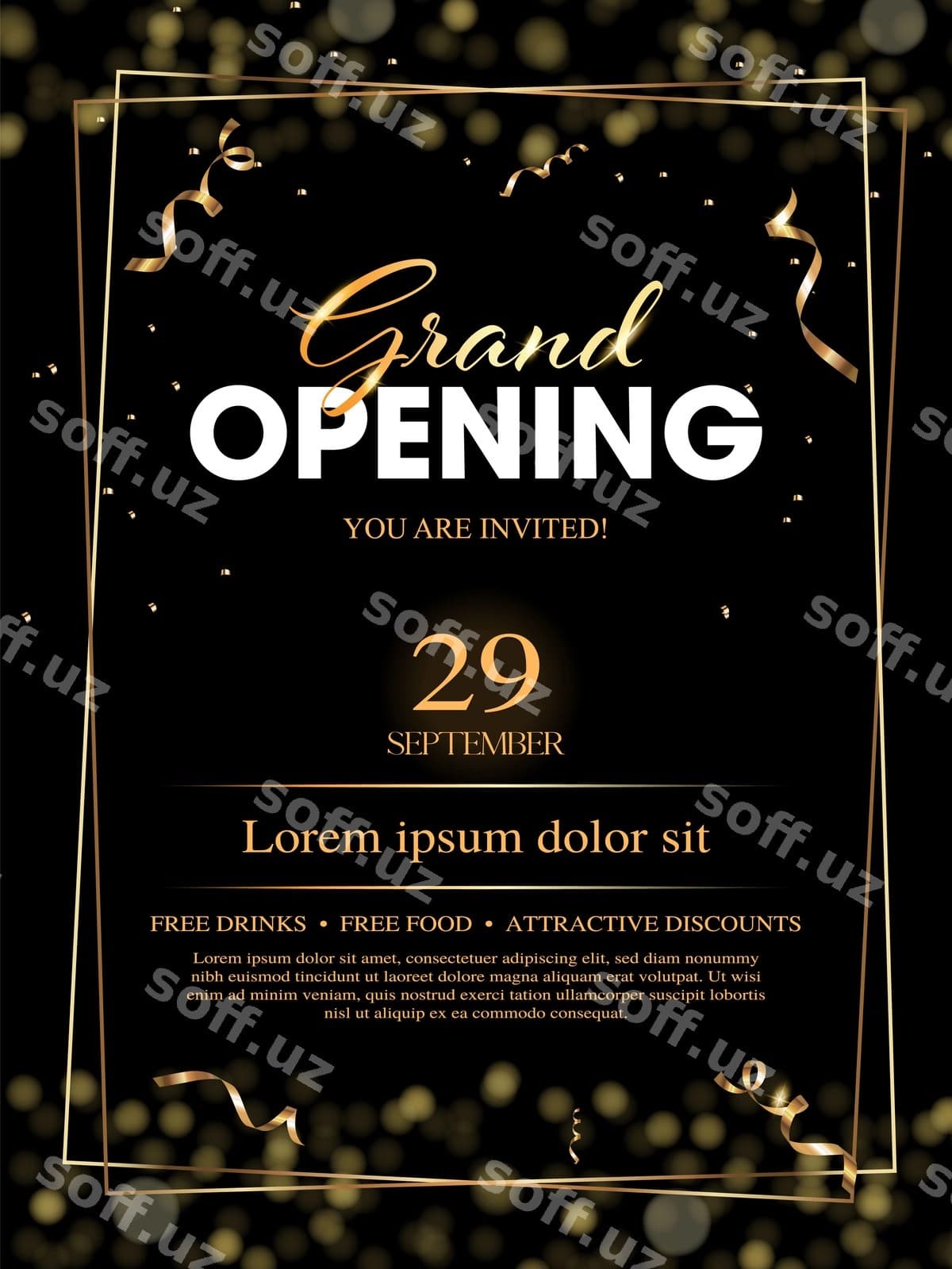 Grand ochish flyeri dizayni | Grand opening flyer design