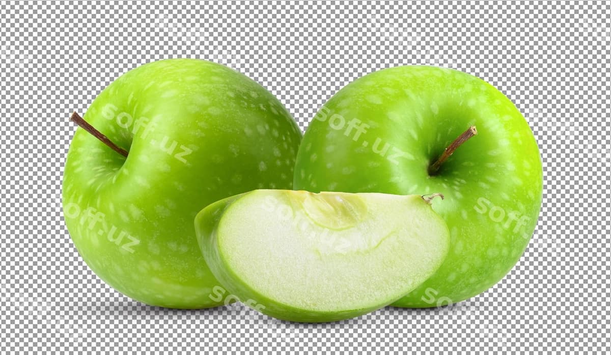 Yashil olmalar ajraltirilgan | Green apples isolated