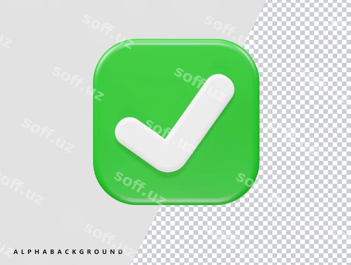 Yashil tasdiqlanmagan ikon ilustratsiyasi | Green varified icon illustration