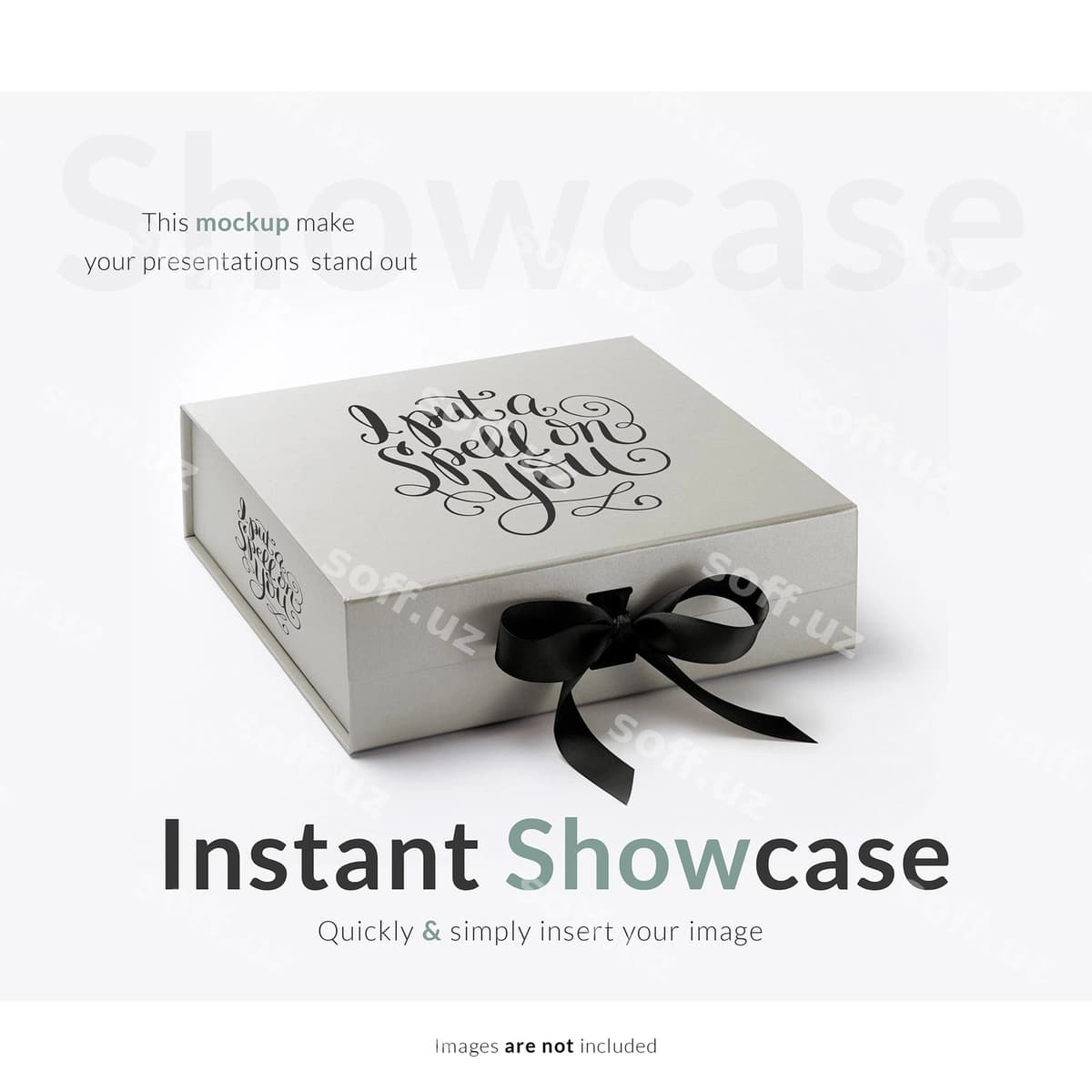 Boz podesat taqdimoti mockup | Grey gift box mock up
