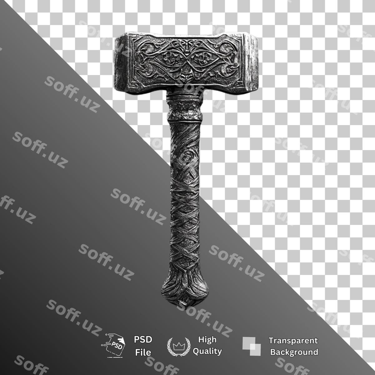 Hammer izolyatsiyalangan shaffof fon | Hammer isolated transparent background